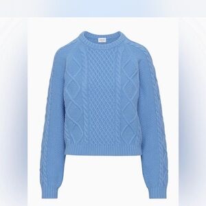Aritzia Sunday Best Peggy Wool Knit Sweater in Azurine Blue